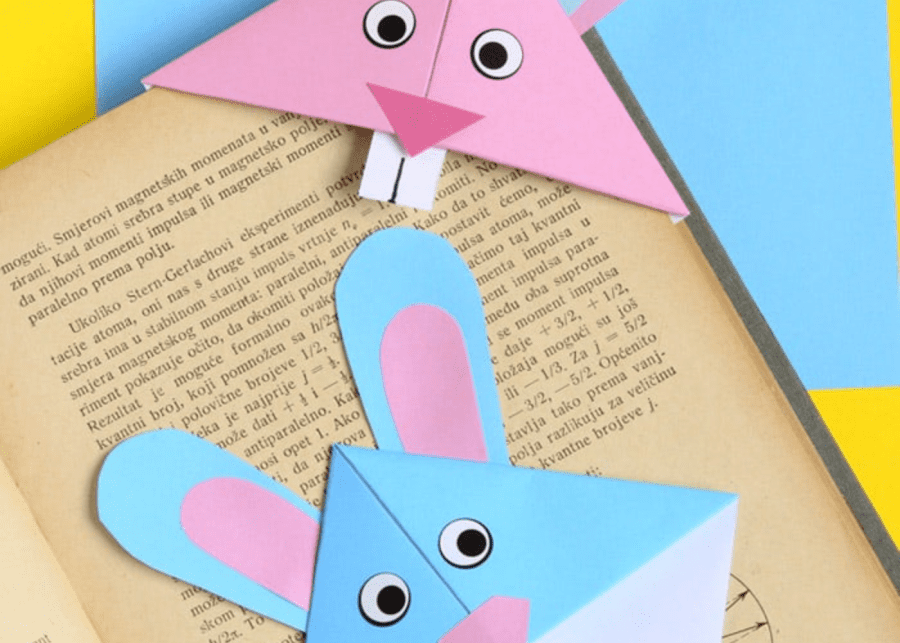 Origami bunny bookmarker | Easter craft ideas