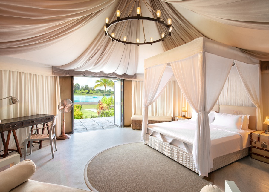 natra bintan resort for family glamping tent