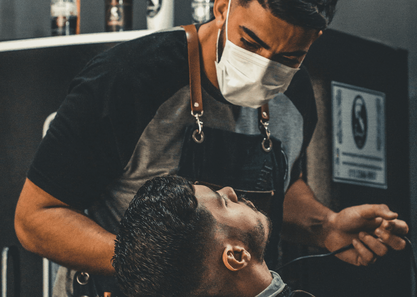 Barber shop pamper dad shave haircut