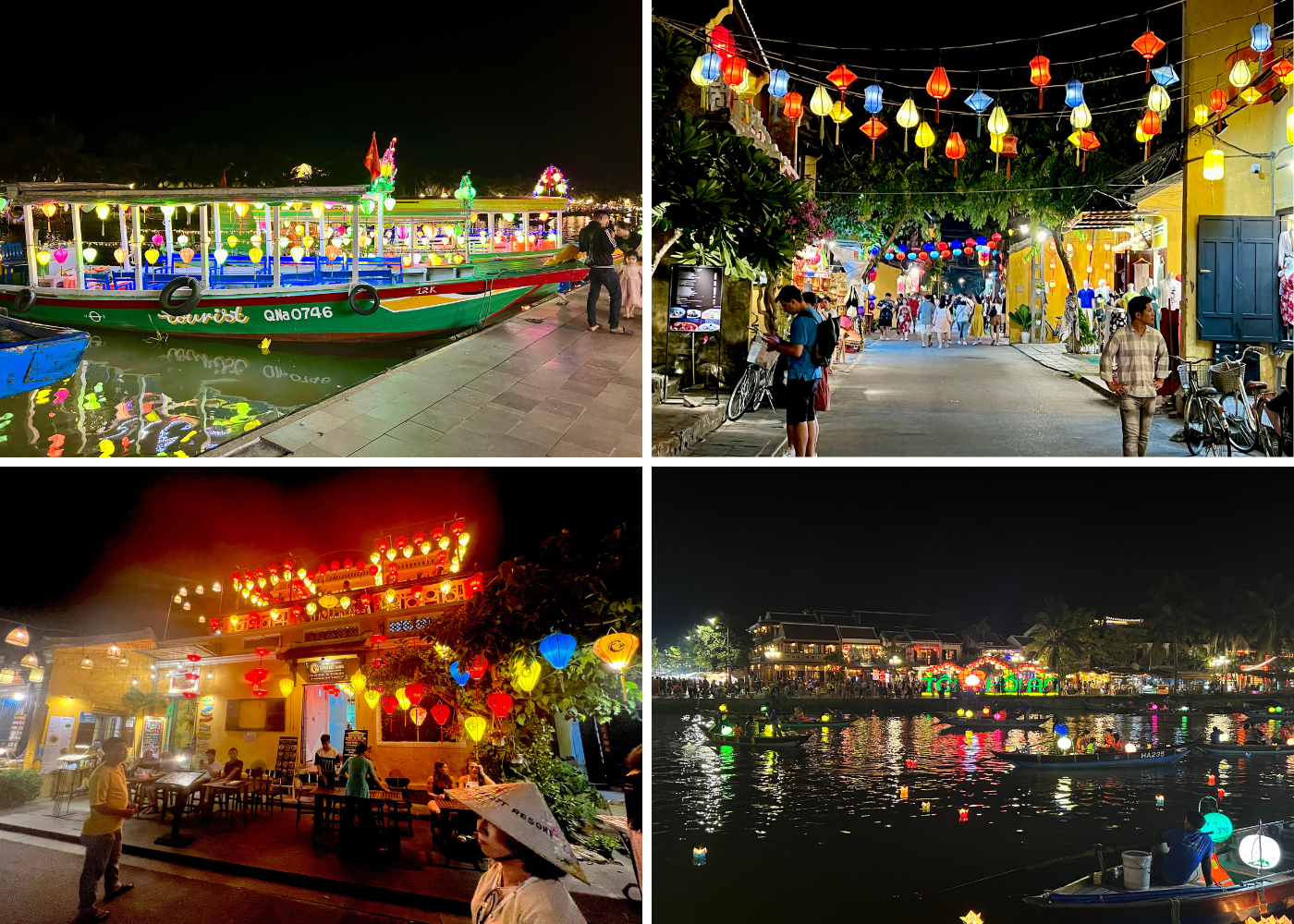 Hoi An Vietnam with kids at night lanterns