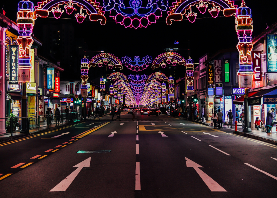 street light little India Singapore
