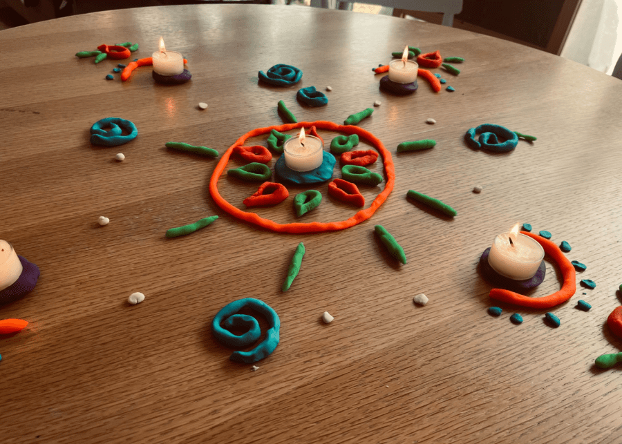 rangoli play dough