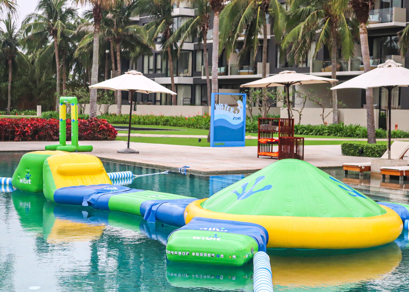 hyatt da nang vietnam review family water obstacle course