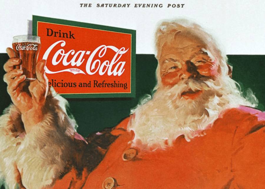 1930 Santa coca cola campaign