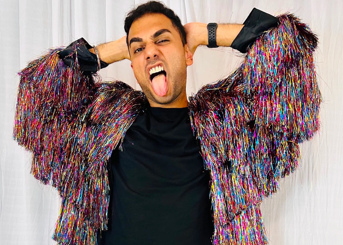 Allybil Studio karma tinsel jacket Taylor Swift Eras concert Singapore outfit