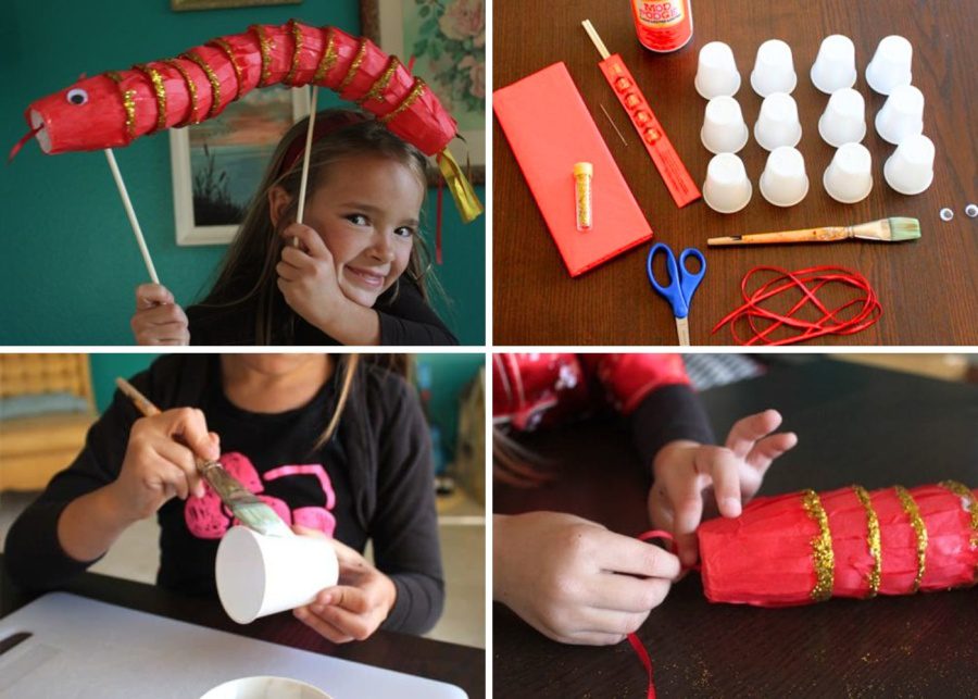 snake puppet chinese new year craft