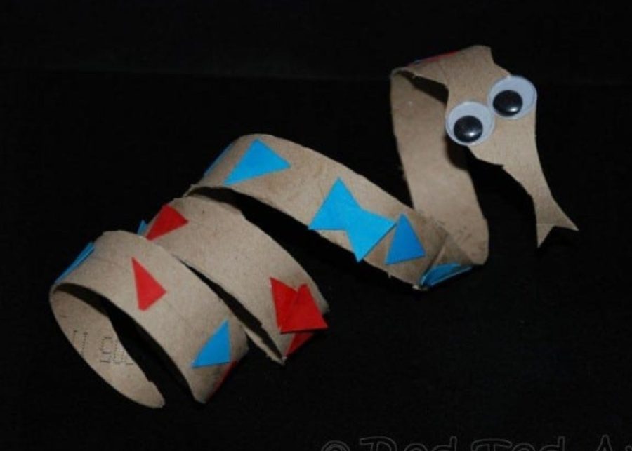 toilet roll snake craft chinese new year