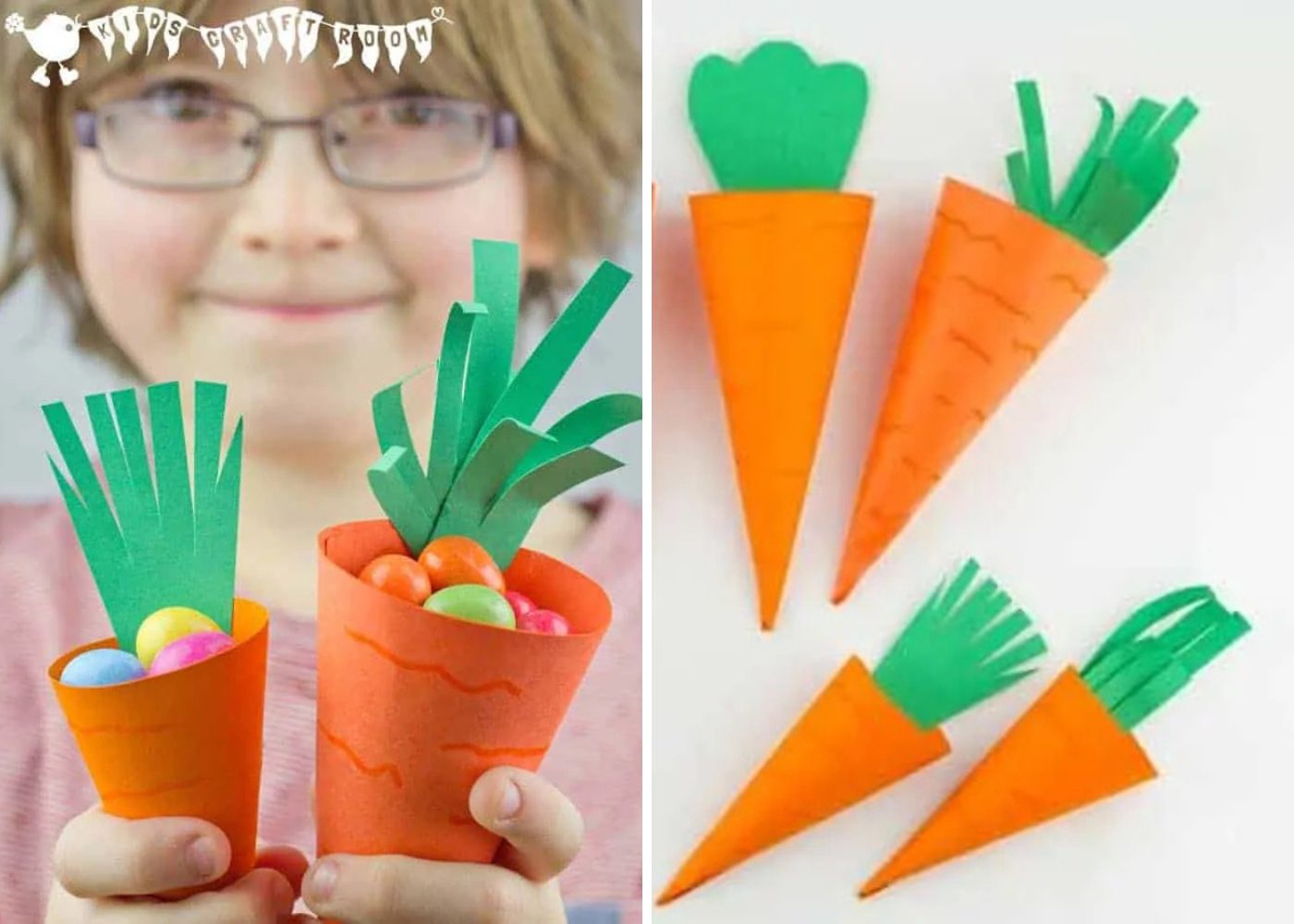 easter craft carrot basket