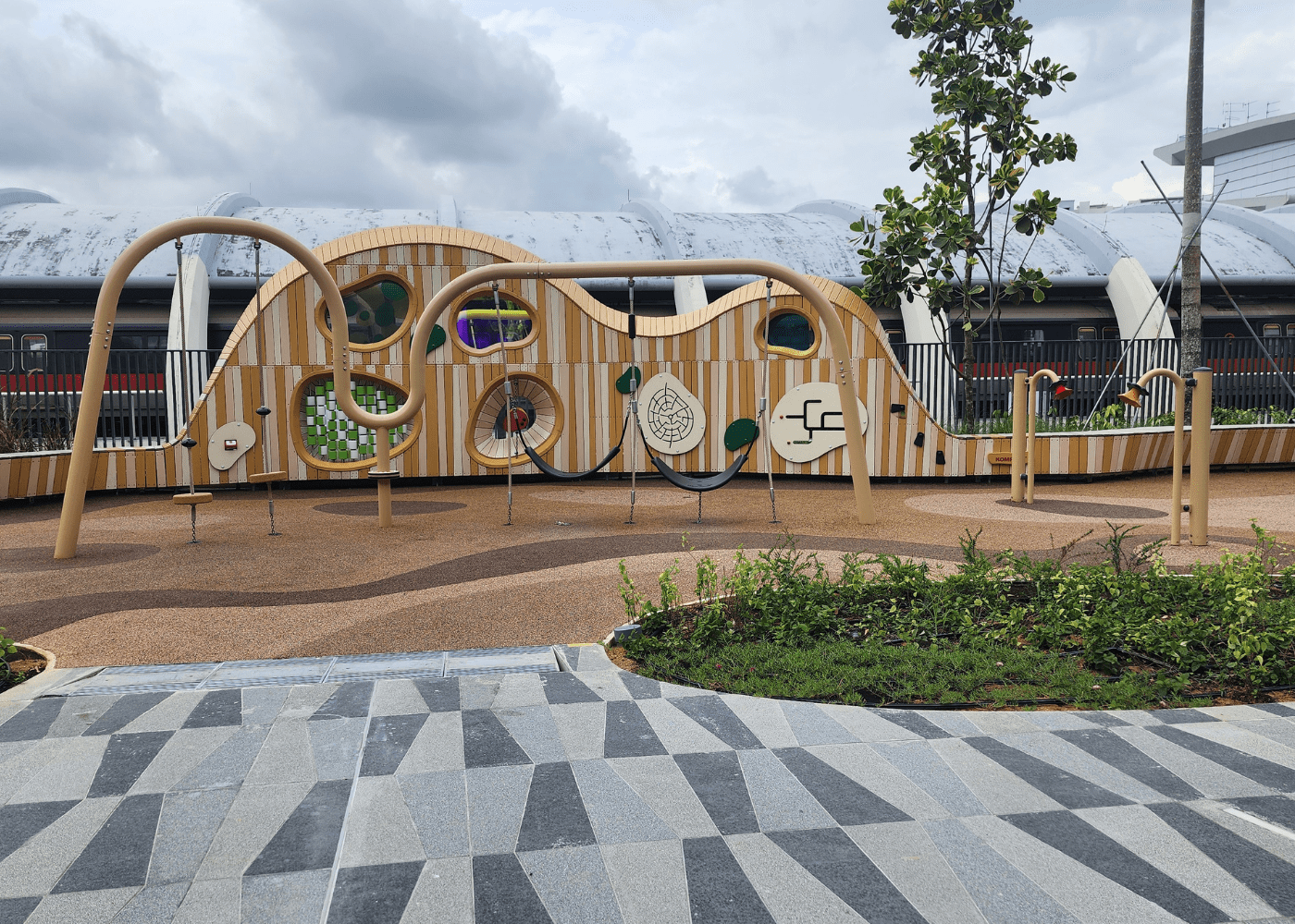 Outdoor playground at Pasir Ris Mall | Shopping malls with playgrounds in Singapore