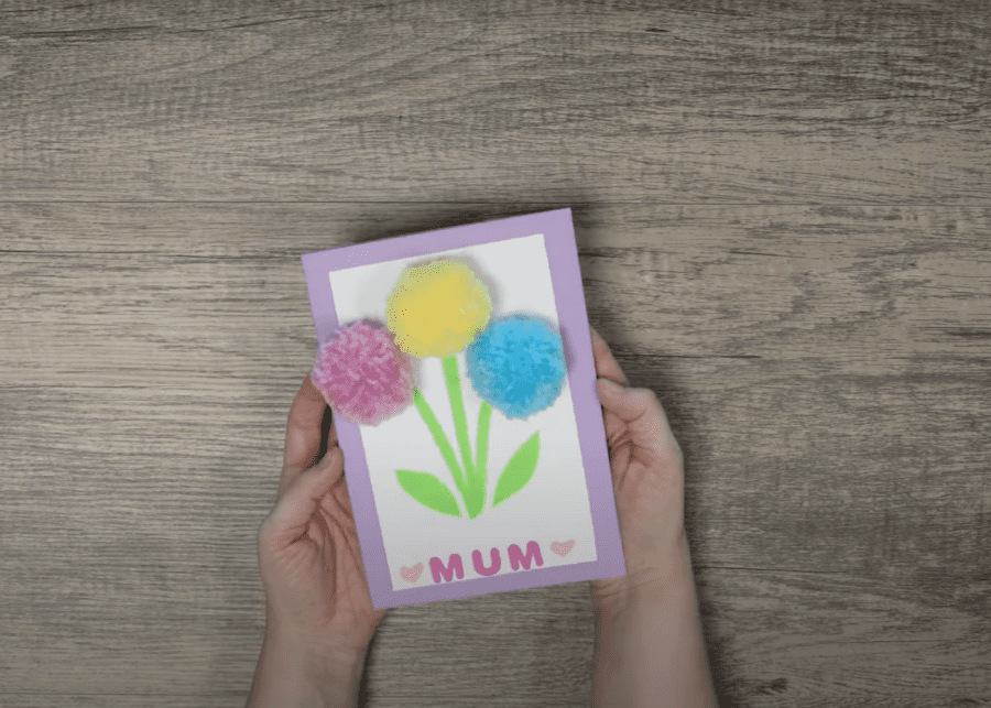 pompom mother's day card baker ross