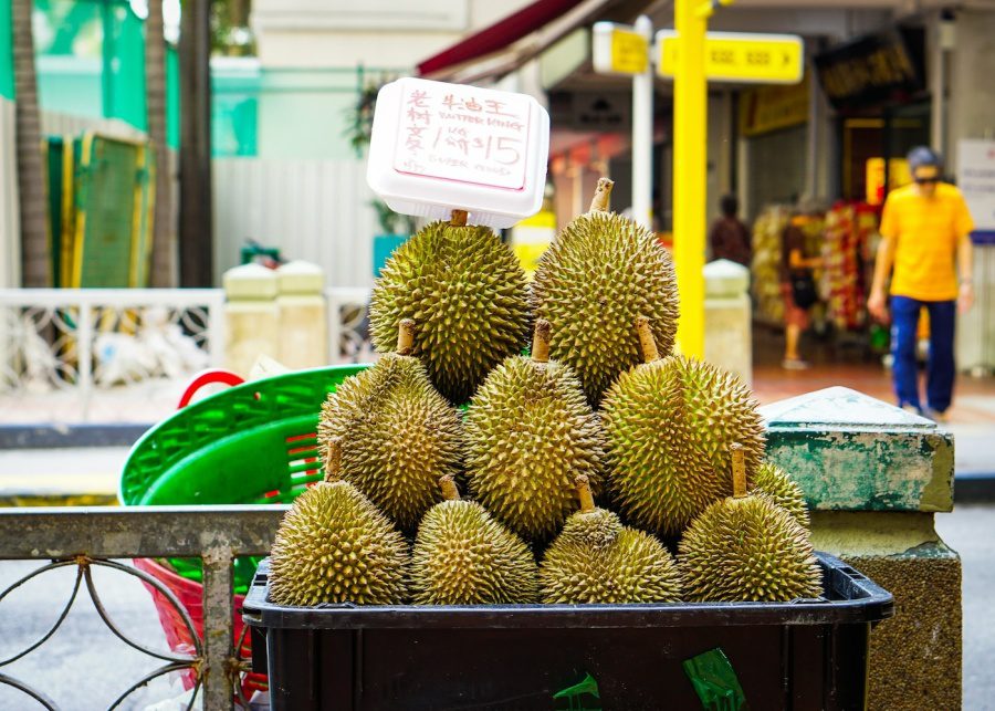 wet market durian singapore fruit stall