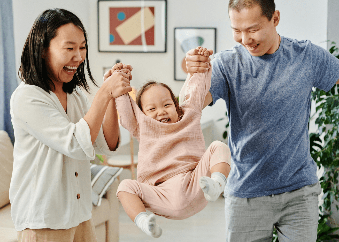 Happy family baby photos