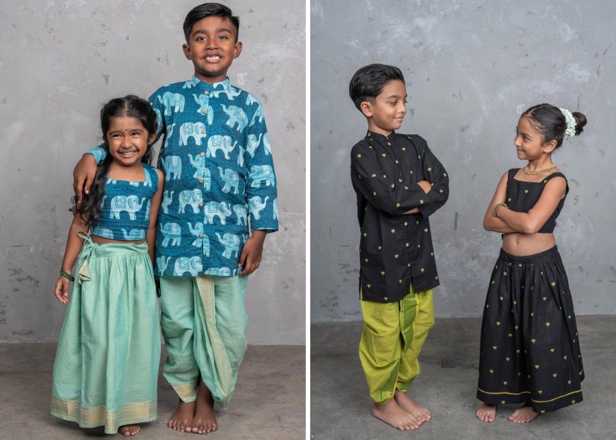deepavali 2025 traditional outfits SHARVA Collections family