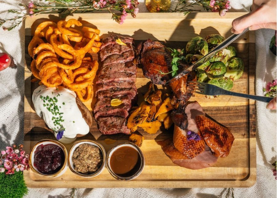 1 flowerhill wildseed bar and grill festive dinner platter christmas dinner 2025