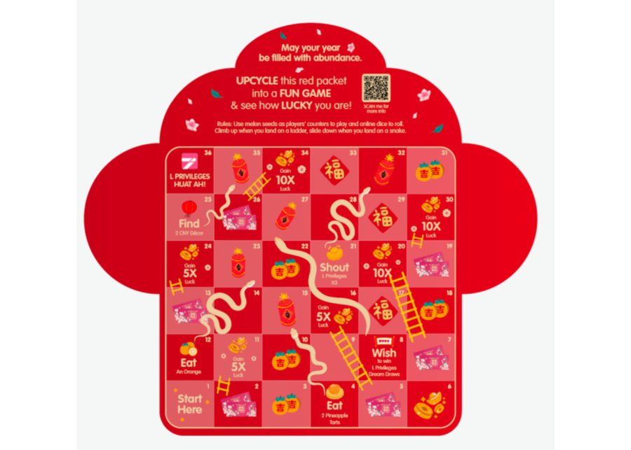 Linkreit Malls snake and ladder | red packet
