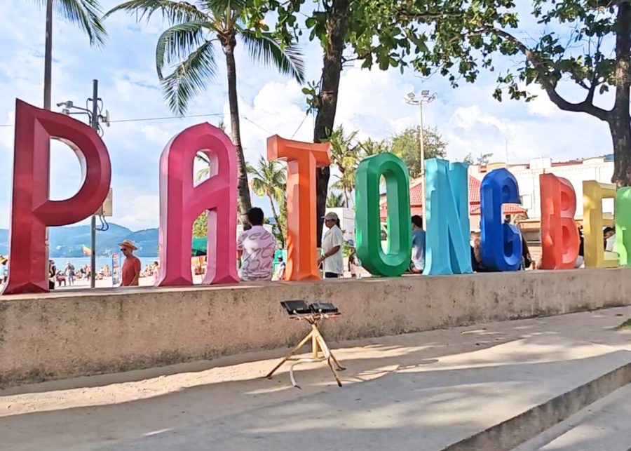 Patong beach sign