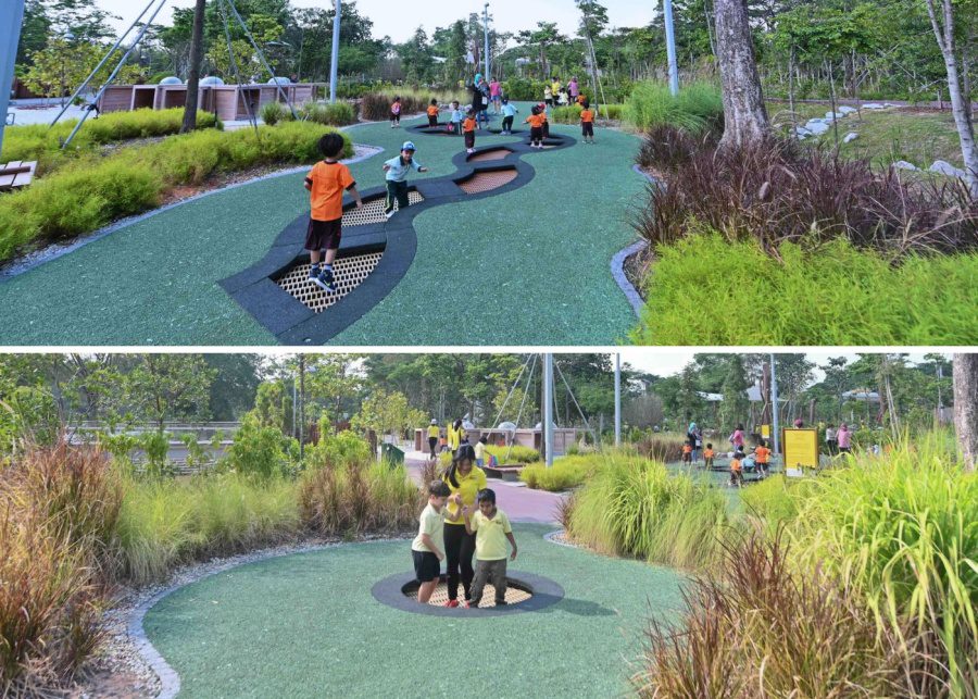 Jurong Lake gardens outdoor trampoline park singapore