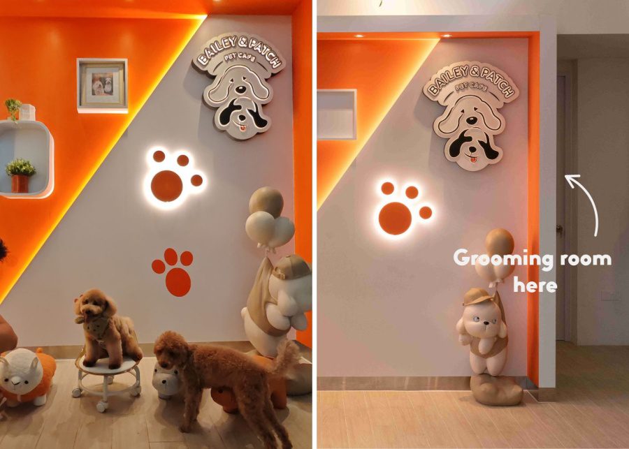 Bailey and patch pet friendly grooming room