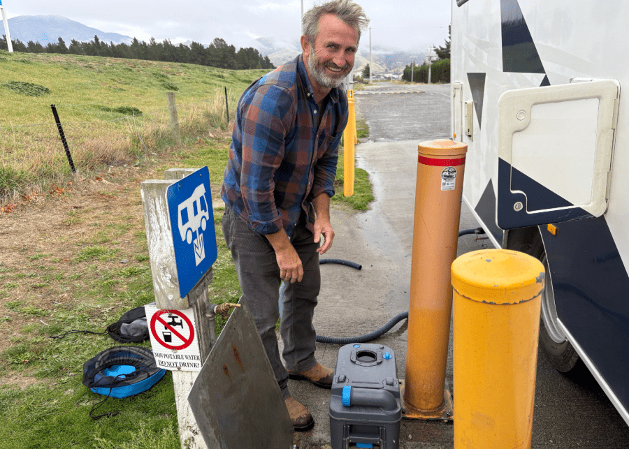 Dumping campervan waste how to empty portaloo