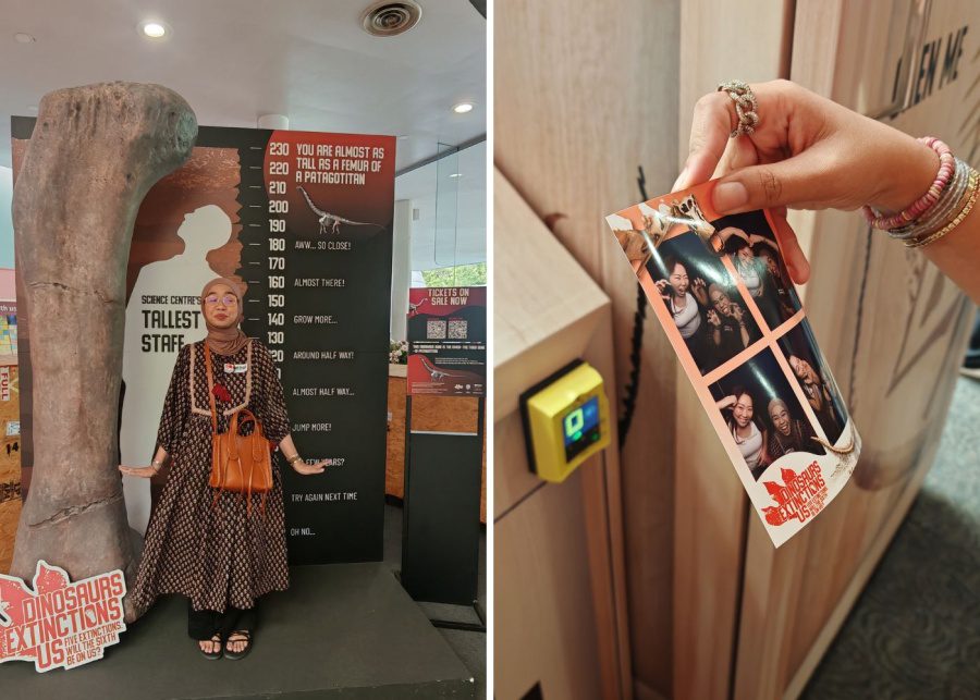 photos with dinosaurs at science centre singapore