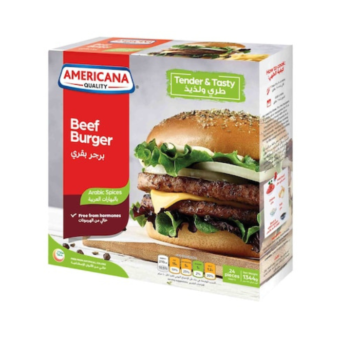 Americana Beef Burger Arabic Spices 1344g