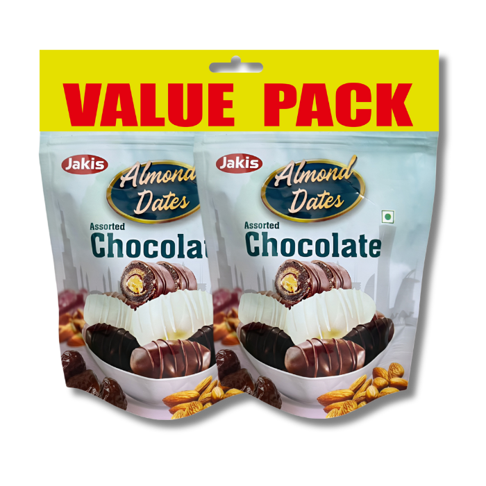Jakis Almond Dates Dark Chocolate 400g x 2 