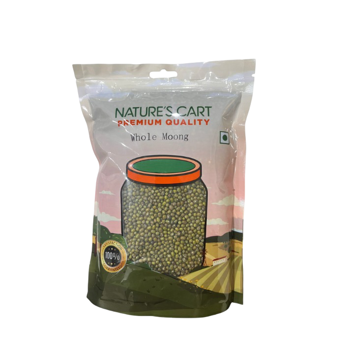 Nature's Cart Whole Green Moong 1kg 