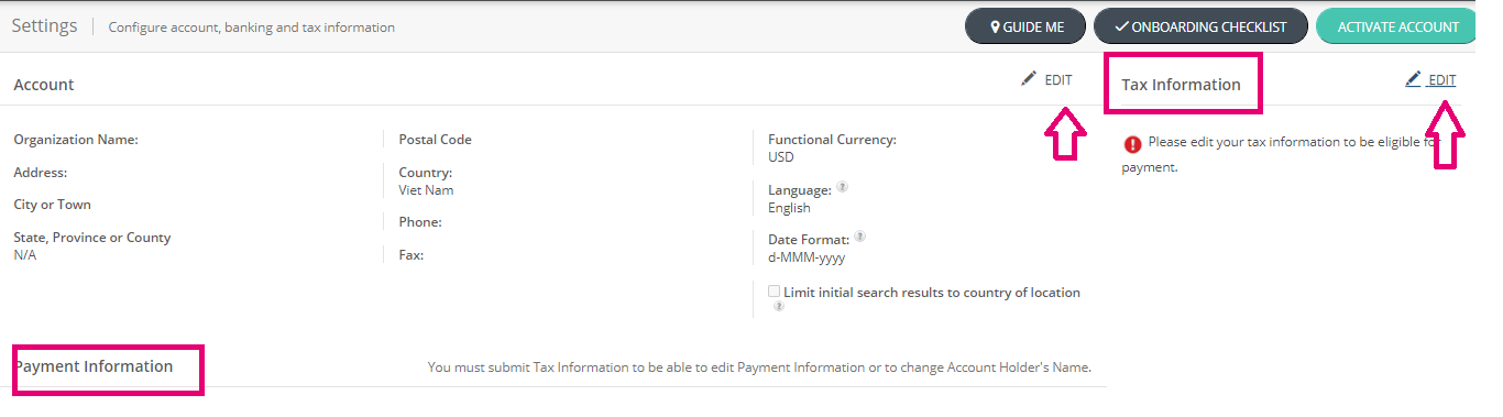 Cài đặt thanh toán Payoneer trong CJ Affiliate