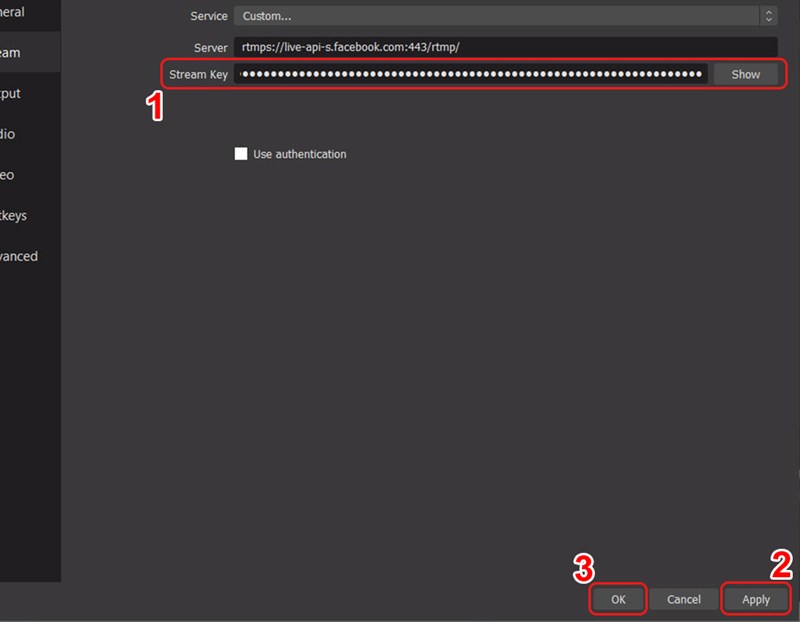 Cách livestream Facebook bằng OBS Studio trên máy tính 9