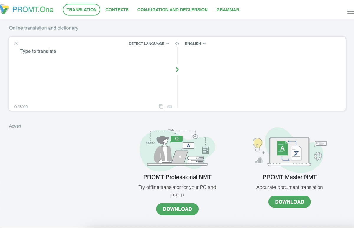 công cụ ai dịch thuật - Promt