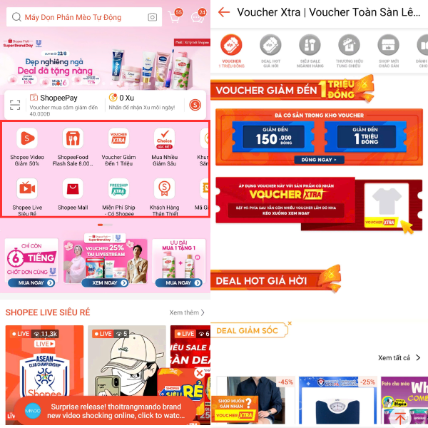 Cách săn mã giảm giá Shopee từ trang chủ