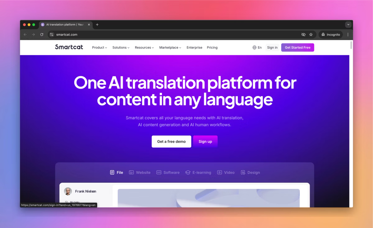 công cụ ai dịch thuật - smartcat