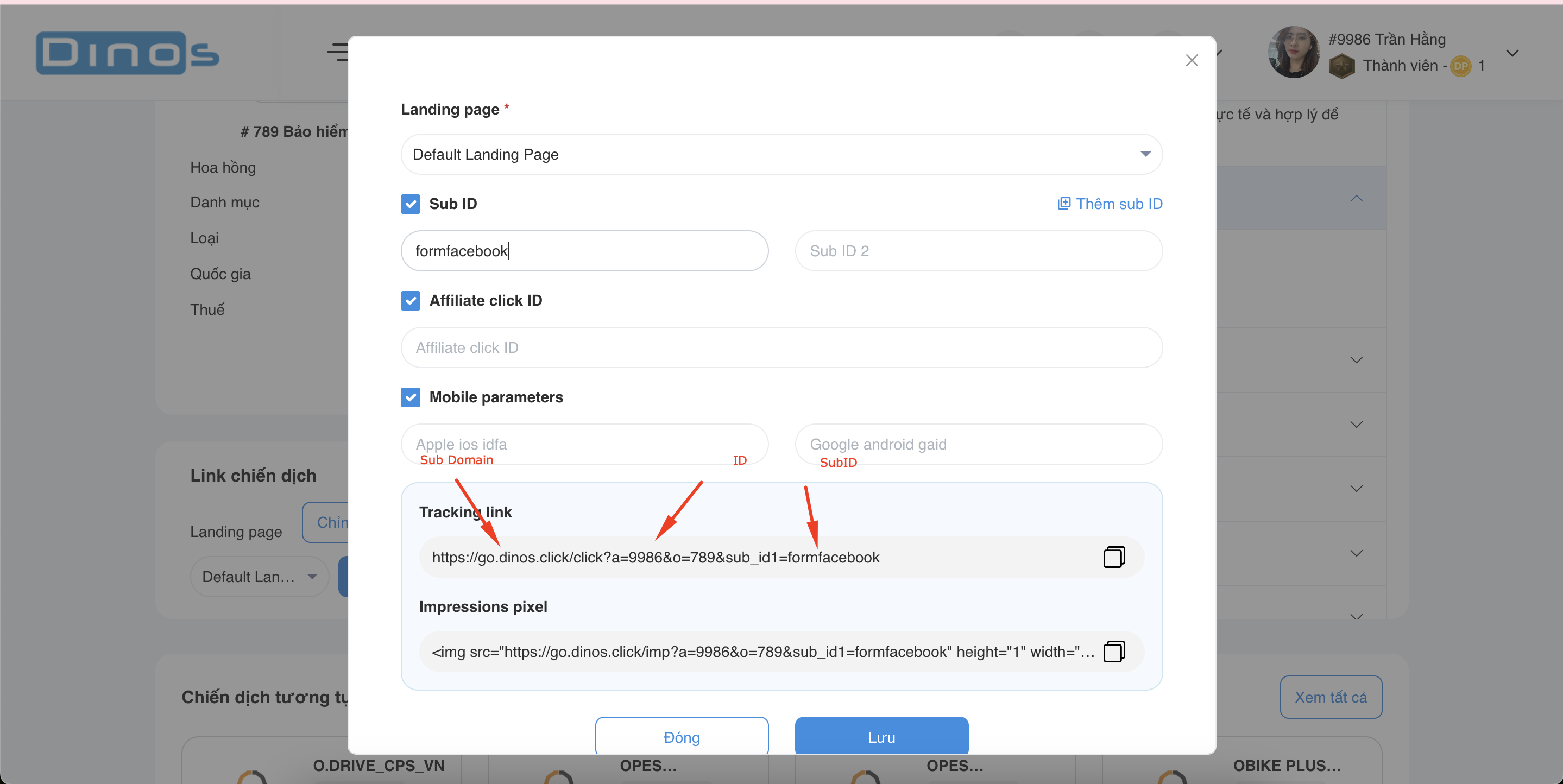 SubID trong Affiliate là gì?