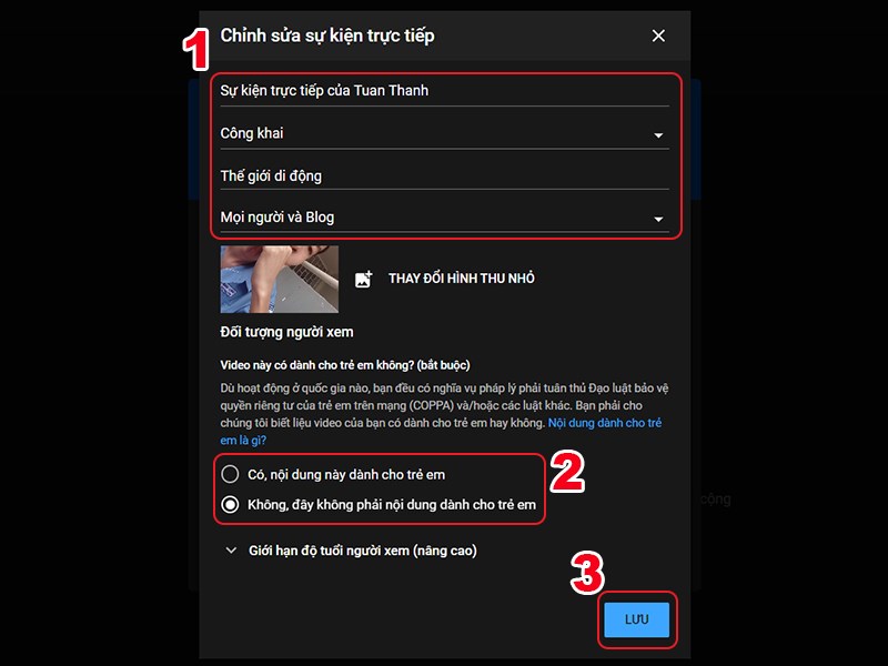 Cách livestream YouTube bằng OBS Studio 5
