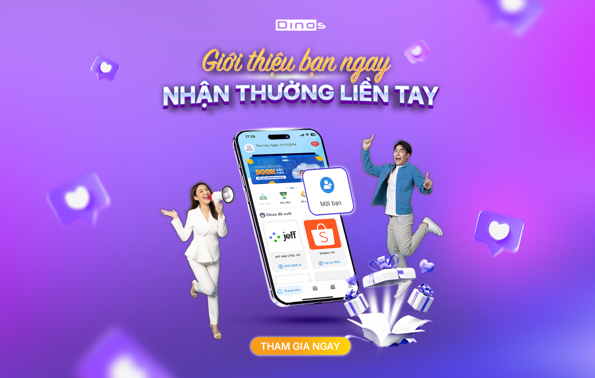 Chương trình kiếm tiền Affiliate của Dinos Việt Nam