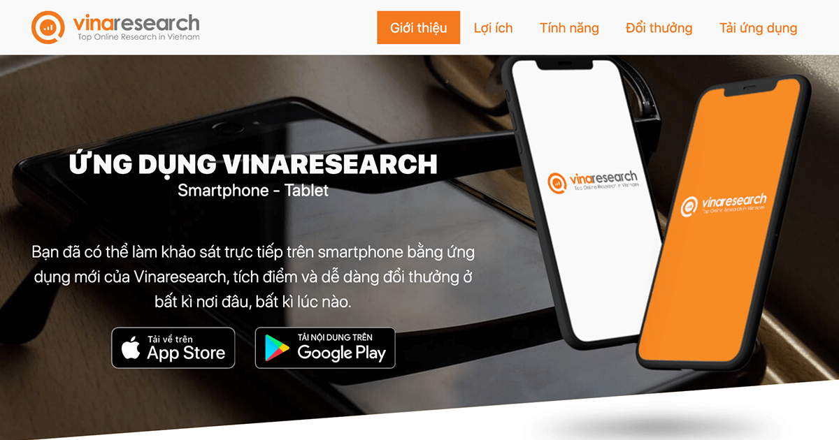 App kiếm tiền cho học sinh cấp 2 Vinaresearch