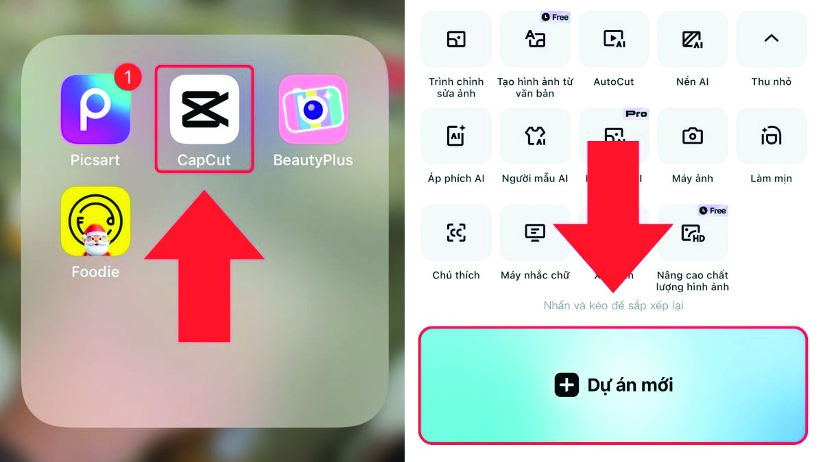 Cách cắt video trên capcut điện thoại - 1