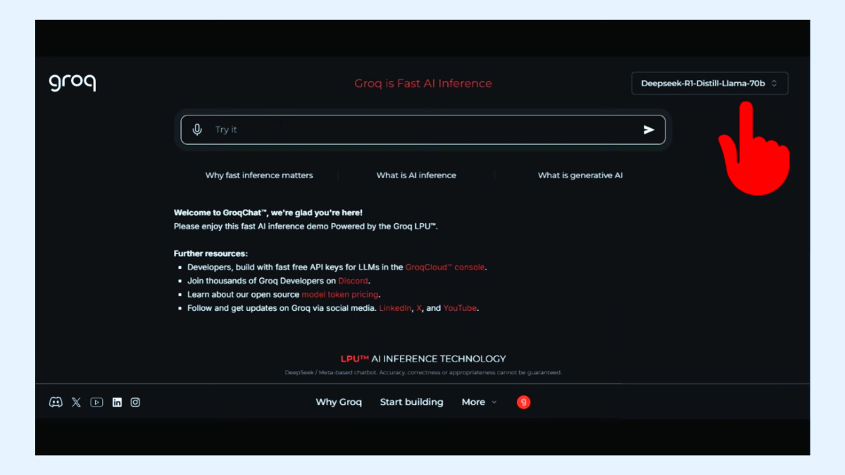 sử dụng DeepSeek R1 bằng Groq