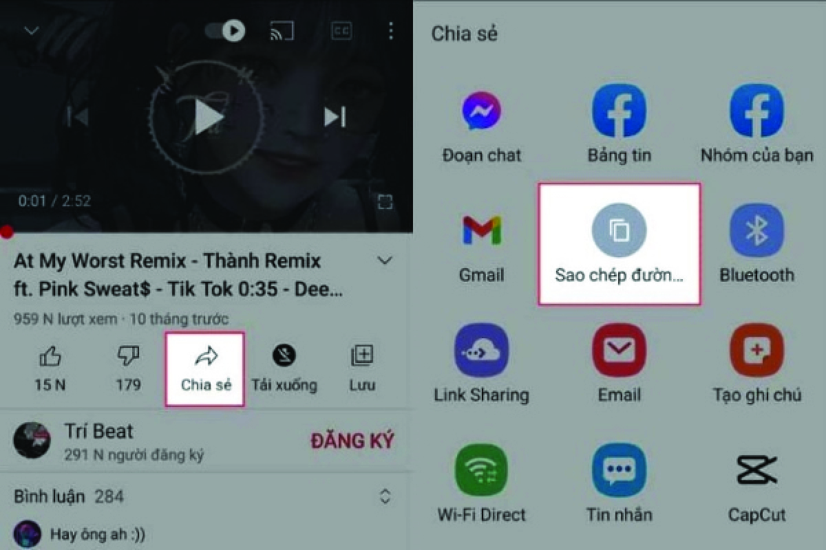cách chuyển nhạc Youtube sang Capcut - 1