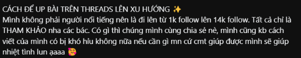 Cách để lên xu hướng Threads mới nhất 1