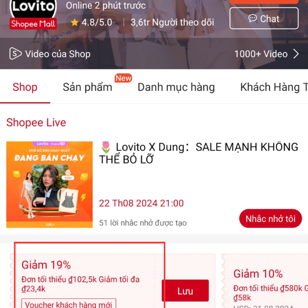 Cách săn mã giảm giá Shopee tại gian hàng người bán 