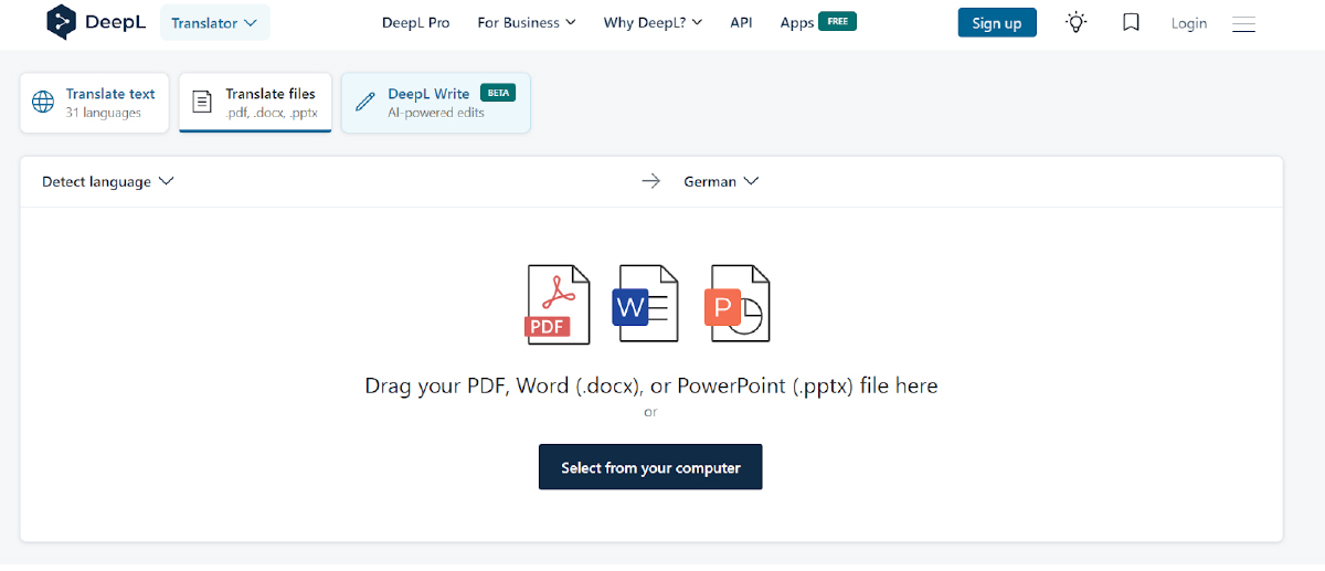công cụ ai dịch thuật - deepL