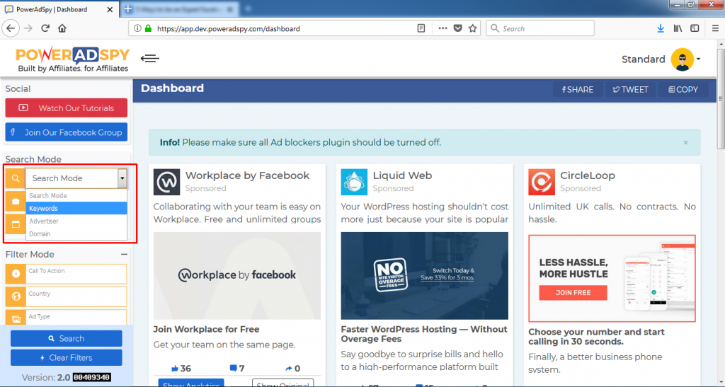 Tool Spy ADS Facebook  PowerAdSpy