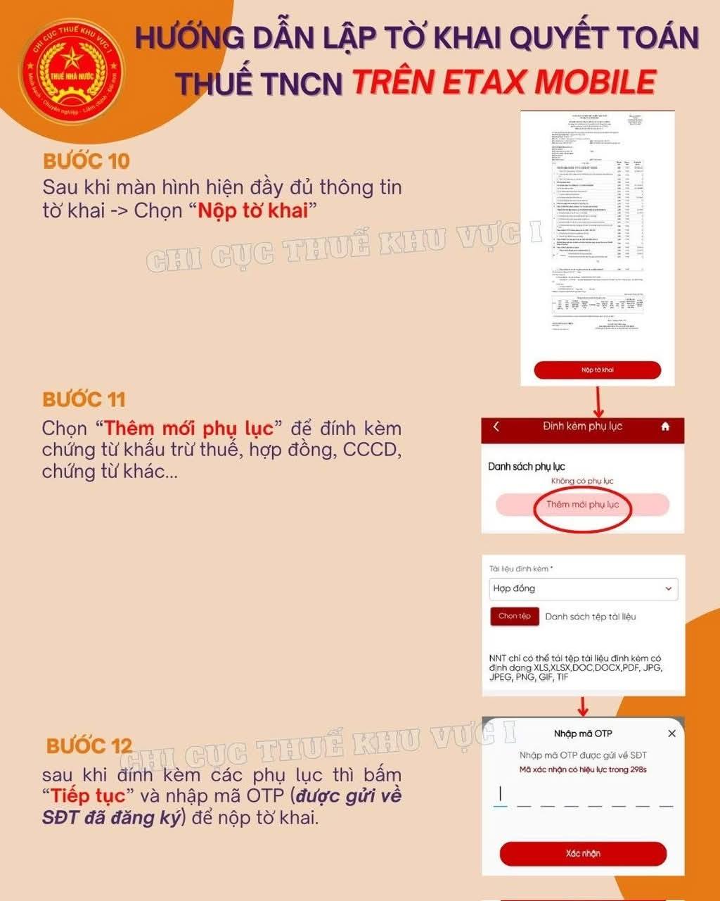 Hướng dẫn lập tờ khai quyết to&aacute;n, ho&agrave;n thuế TNCN tr&ecirc;n eTax Mobile 3