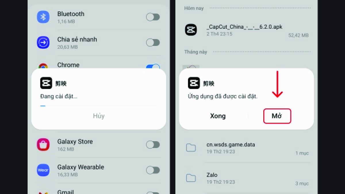 Bạn nhấn vào “Mở”