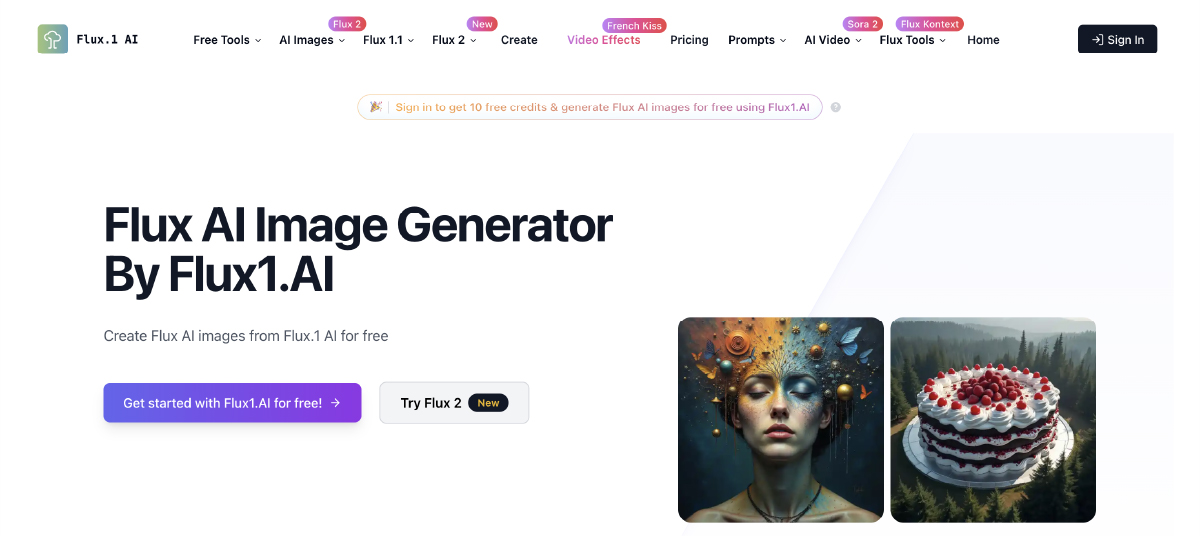 công cụ tạo ảnh AI miễn phí - flux