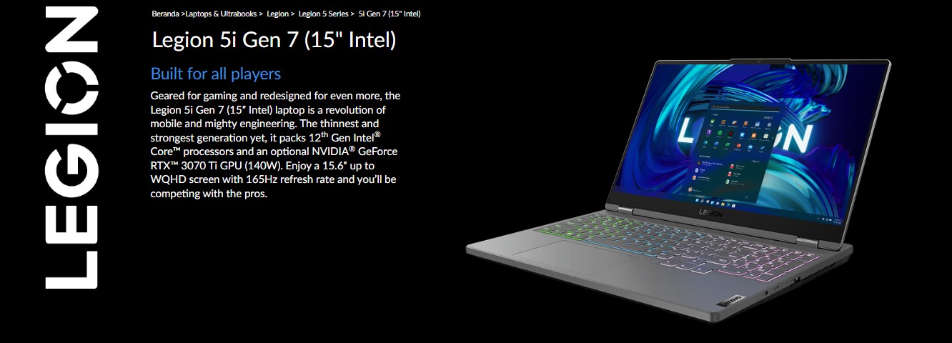 Orbit.co.id - Lenovo Legion 5 3HID i7 12700H 16GB GDDR6 512GB SSD RTX3050Ti W11+OHS21 15.6″FHD IPS 1 Legion 5 3HID i7 12700H Orbit 05 - Orbit Computer Semarang