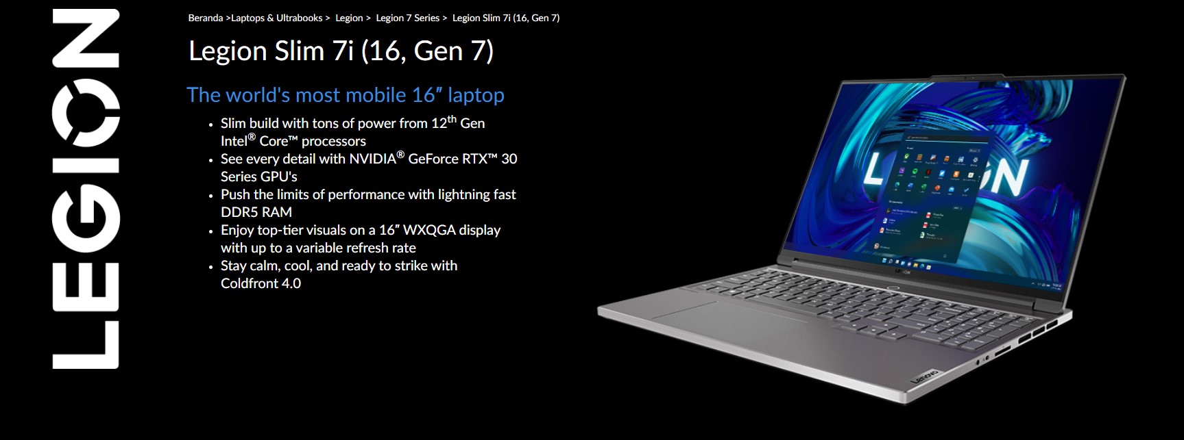 Orbit.co.id - Lenovo Legion S7 38ID i9 12900H Rtx3070 24GB DDR5 1TB SSD W11+OHS21 16" WQXGA IPS 1 Legion S7 38ID i9 12900H Orbit 05 - Orbit Computer Semarang