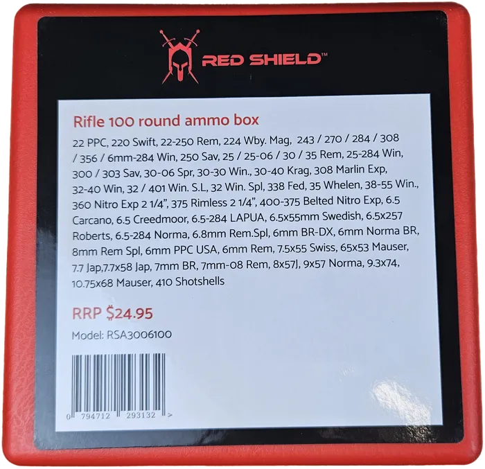 Red Shield Rifle .30-06 Ammo Box - 100 Round image 3