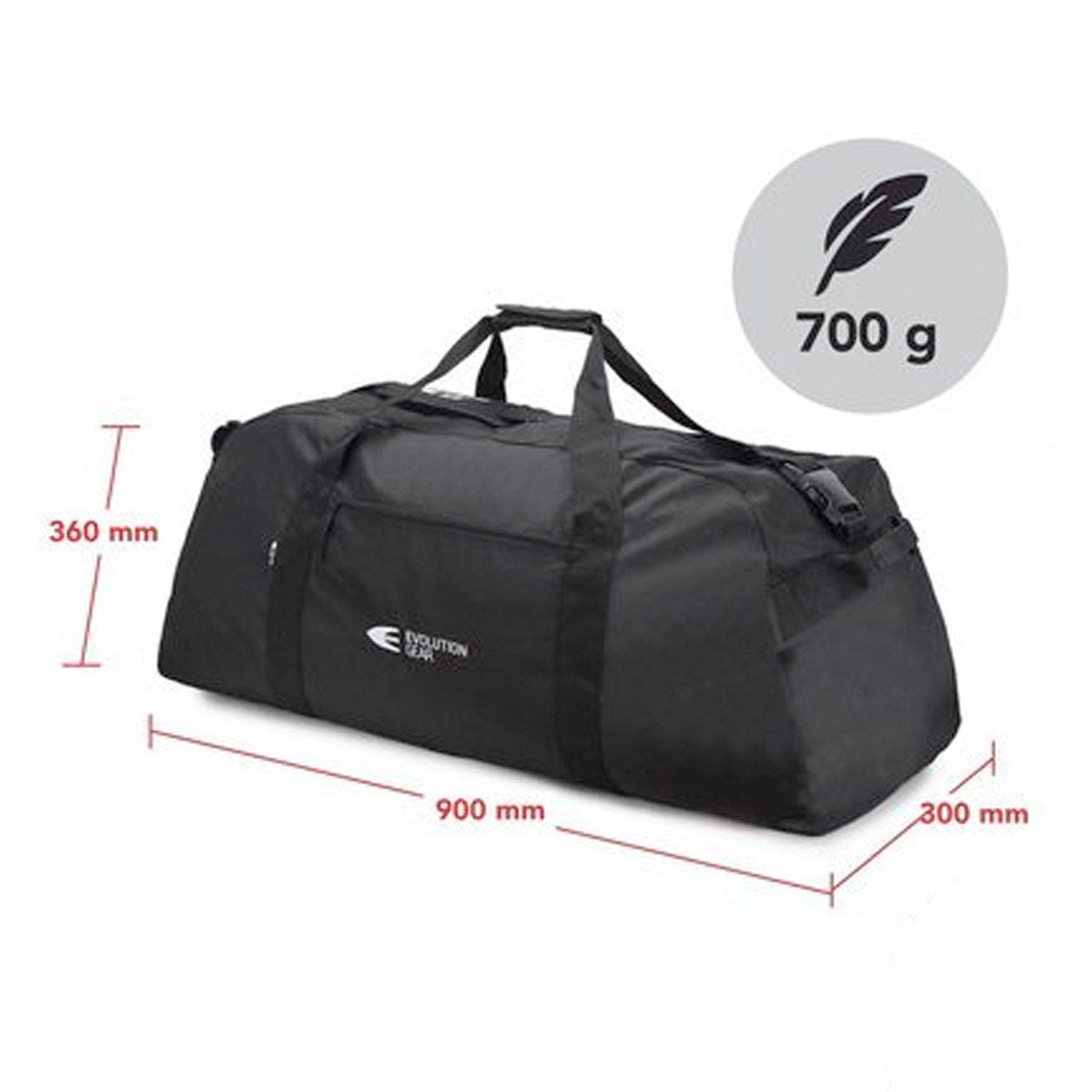 Evolution Gear Multipurpose Black Duffel Bag Suitable for Hunting & Camping image 2